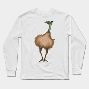 Cute Emu Drawing Long Sleeve T-Shirt